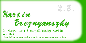 martin breznyanszky business card